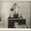 Interior of one of the better houses. Mescalero Reservation, N.M