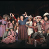 Tessie O’Shea and chorus performing “London Is a Little Bit of Alright” in the stage production The Girl Who Came to Supper