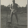 Ted Shawn washing after dancing for Australian Aborigines