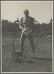 Ted Shawn washing after dancing for Australian Aborigines