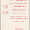 Dance Spectacular to Save the Dance Collection, Research Library for the Performing Arts