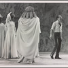 George Balanchine rehearsing members of New York City Ballet, including Arthur Mitchell, during the taping of the CBS television production of Noah and the Flood
