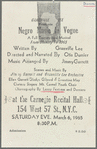 Granville Lee presents Negro Music in Vogue, A Full Documented Musical, From Slavery to 1965