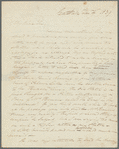 Letter from Thomas Cole