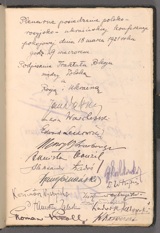  Autograph album from the signing of the Treaty of Riga (1921)