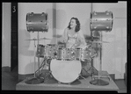Viola Smith playing the drums