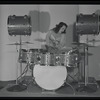 Viola Smith playing the drums