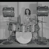 Viola Smith playing the drums