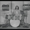 Viola Smith playing the drums