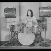 Viola Smith playing the drums