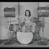 Viola Smith playing the drums