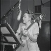 Jazz guitarist Mary Osborne during a recording session for Decca Records
