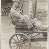 Irwinville Farms, Georgia. Man driving "Hoover cart."