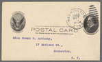 Postcards to Susan B. Anthony regarding Suffrage Amendment, asked to respond "yes" or "no"