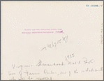 Son of Fannie Corbin, Shenandoah Natlional Park, Virginia