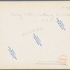 Fanny Corbin, the mother of twenty-two children, Shenandoah National Park, Virginia