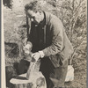 Chopping wood for the schoolteacher, [Corbin Hollow?,] Shenandoah National Park, Virginia