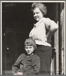 Schoolteacher at Corbin Hollow and one of the pupils, Shenandoah National Park, Virginia