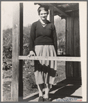 Virgie Corbin, Blue Ridge Mountain Girl. This girl who is about sixteen has the mentality of a child of seven. She has never advanced beyond the second grade. [Corbin Hollow?,] Shenandoah National Park, Virginia