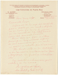 Letter from Diego Boscana on Liga Comunista de Puerto Rico letterhead