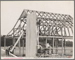 Sept. 18, 1935. Barn construction at Penderlea Homesteads, North Carolina