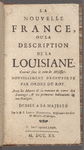 La Nouvelle France, ou La description de la Louisiane