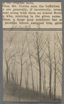 Newspaper clipping with image of the Croton reservoir gatekeeper