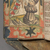 Inside front cover. Woodcut of St. Francis receiving the stigmata