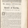 The speech of the Right Honourable John Aislabie, esq.; upon his defence made in the House of lords, against the bill for raising money upon the estates of the South-Sea directors, on Wednesday the 19th of July 1721