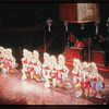 Lisa Brown and chorus with blow-up dolls in the stage production The Best Little Whorehouse in Texas