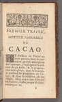 Histoire naturelle du cacao, et du sucre, divisée en deux traités, qui contiennent plusieurs faits nouveaux, & beaucoup d'observations également curieuses & utiles