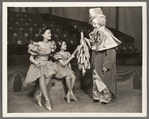 Gloria Grafton, Sybil Elaine and A. Robins [clown] in the stage production Jumbo