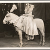 Unidentified show girl on horse in the stage production Jumbo