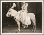 Unidentified show girl on horse in the stage production Jumbo