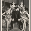 Jimmy Durante and [Allan K. Foster] showgirls in the stage production Jumbo