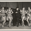 Jimmy Durante and unidentified showgirls in the stage production Jumbo