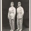 Aerialists Vera Coliat and Henri Coliat [dressed in aviator outfits], known as Les Kimris, in the stage production Jumbo