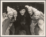 Jimmy Durante and unidentified showgirls in the stage production Jumbo
