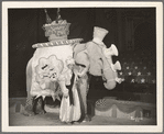 Trainer Rudy Mueller with elephant Big Rosie in the stage production Jumbo