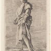 Young Woman Walking toward the Left