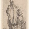 Oriental in Turban, Seen from Behind, with Two Women