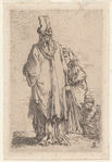 Oriental in Turban, Seen from Behind, with Two Women