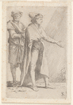 Man Striding Followed by a Retainer