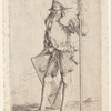 Soldier, Standing, Holding a Cane, Facing Left