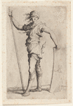 Soldier Holding a Cane and his Shield, Facing Left