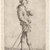 Soldier in Profile with Sword and Cane, Facing Right