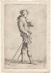 Soldier in Profile with Sword and Cane, Facing Right