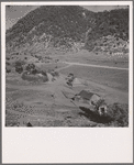 Some of houses and tents inhabited by the Indians. Mescalero Reservation, New Mexico