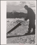 Coos County, New Hampshire. Cutting ice on the Ottaquetchee [i.e. Ottauquechee?] River