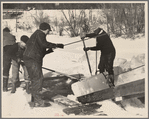 Cutting ice on the Ottaquetchee [Ottauquechee] River, Coos County, New Hampshire